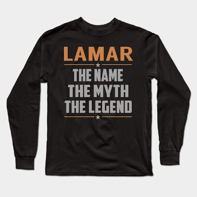 LAMAR The Name The Myth The Legend Long Sleeve T-Shirt by RenayRebollosoye